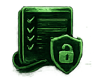 Compliance checklist with shield